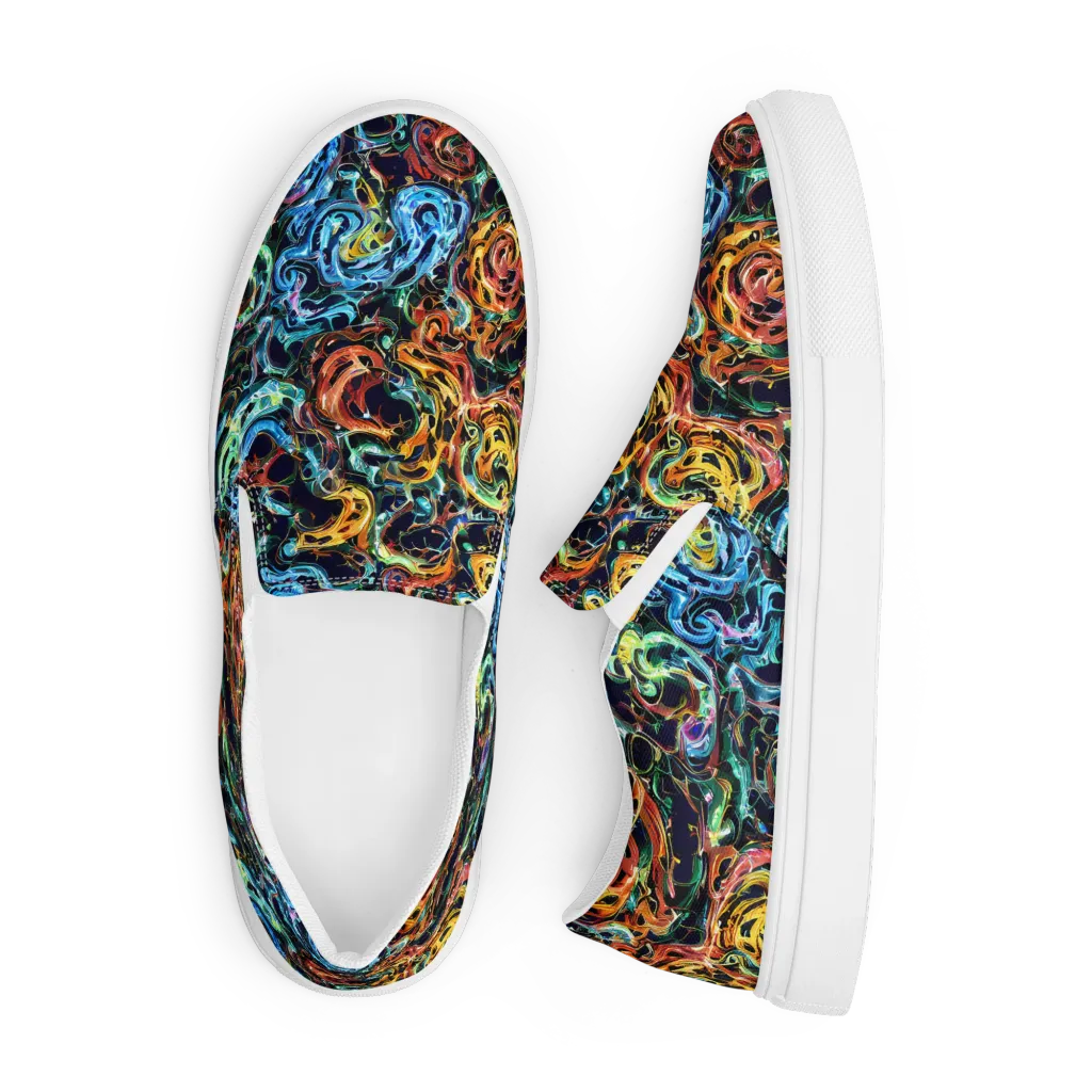 Ember And Ice on Men's Slip-On Canvas Shoes — Front