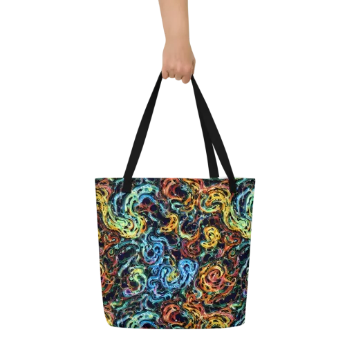 Ember And Ice on a Large Tote Bag W/ Pocket