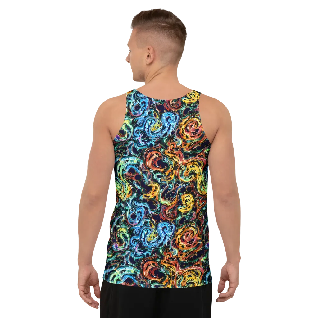 Ember And Ice on Men's Tank Top — Back