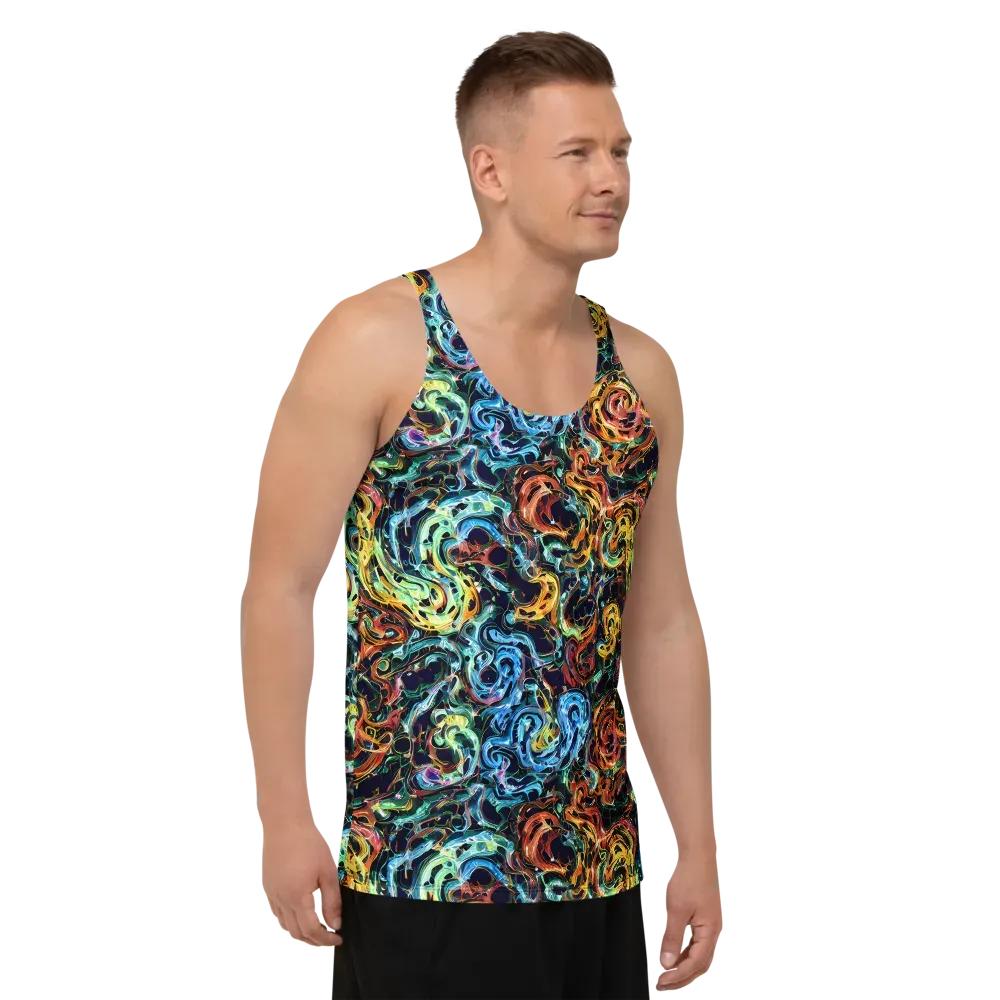 Ember And Ice on Men's Tank Top — Right Front