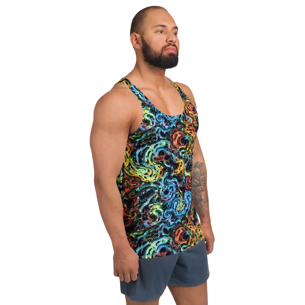 Ember And Ice on Men's Tank Top — Right Front