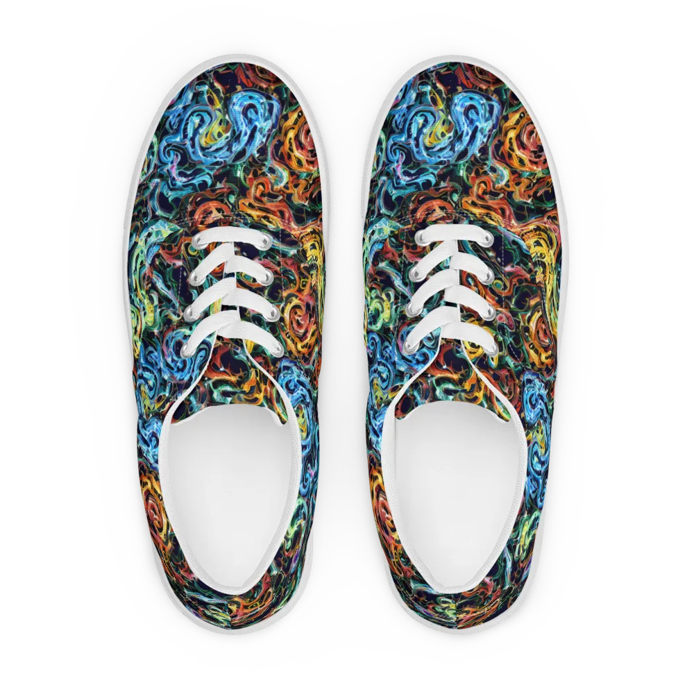 Ember And Ice on Men's Lace-Up Canvas Shoes — Front
