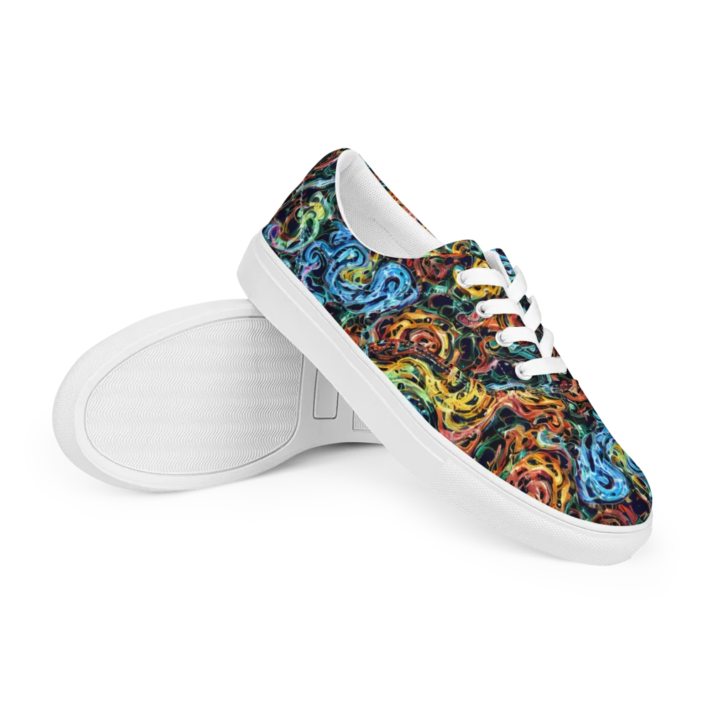Ember And Ice on Men's Lace-Up Canvas Shoes — Right Front