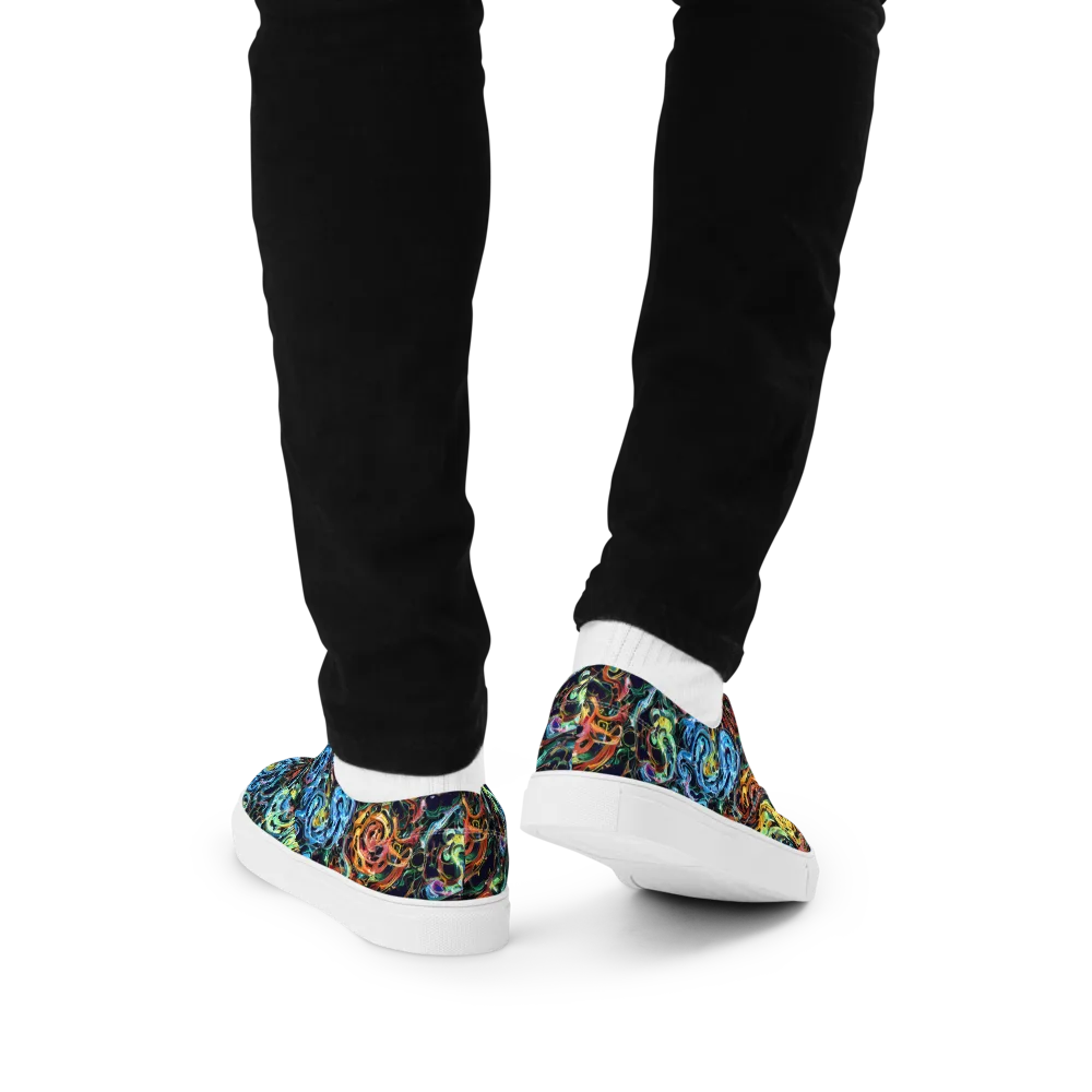 Ember And Ice on Men's Lace-Up Canvas Shoes — Back