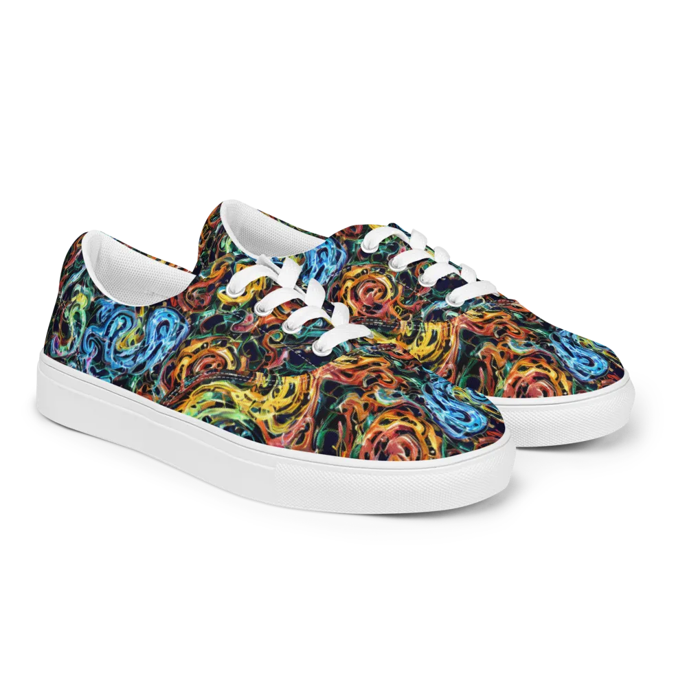 Ember And Ice on Men's Lace-Up Canvas Shoes — Right Front