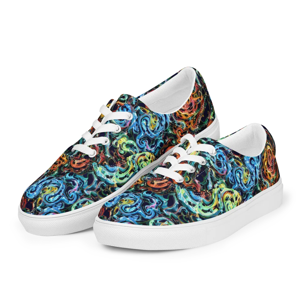 Ember And Ice on Men's Lace-Up Canvas Shoes — Left Front