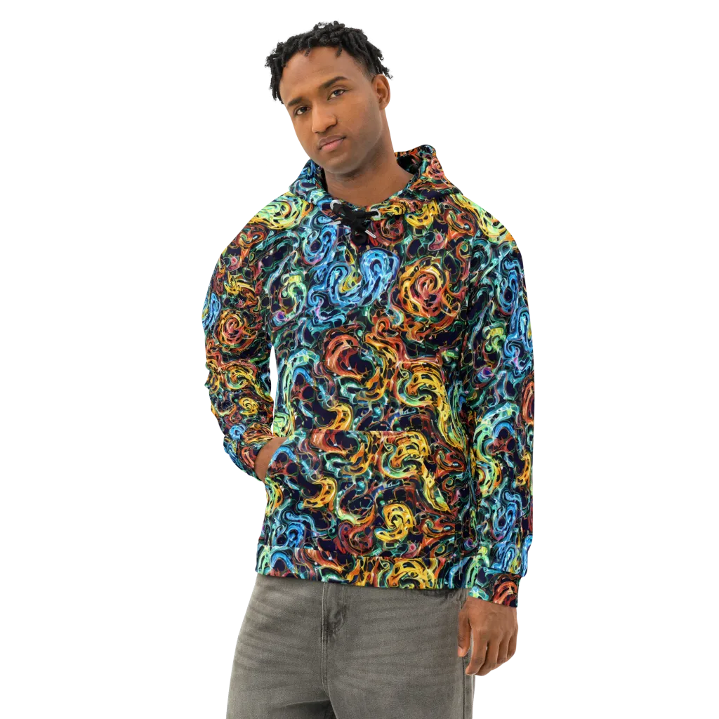 Ember And Ice on Cotton Hoodie — Left Front