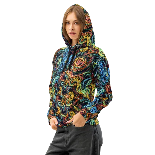 Ember And Ice on a Cotton Hoodie