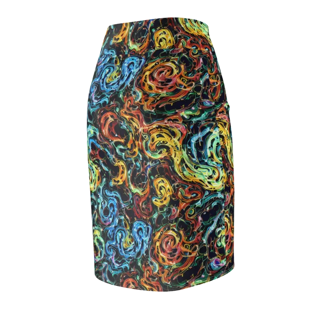 Ember And Ice on Pencil Skirt — Back Side