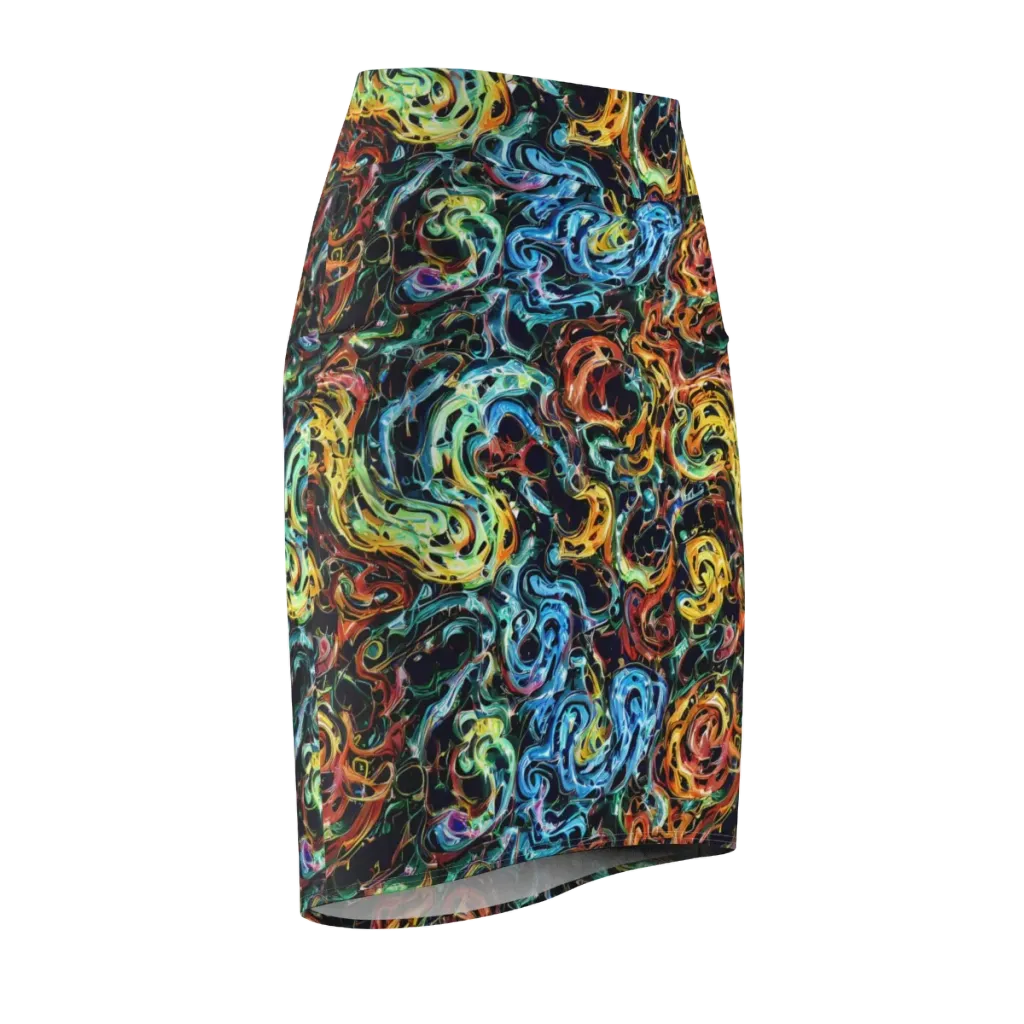 Ember And Ice on Pencil Skirt — Front Side