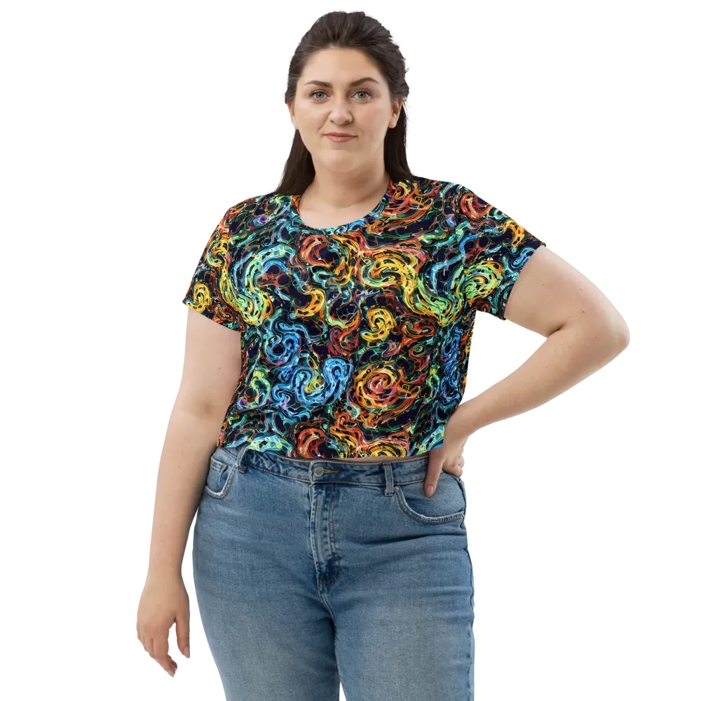 Ember And Ice on Crop Tee — Front