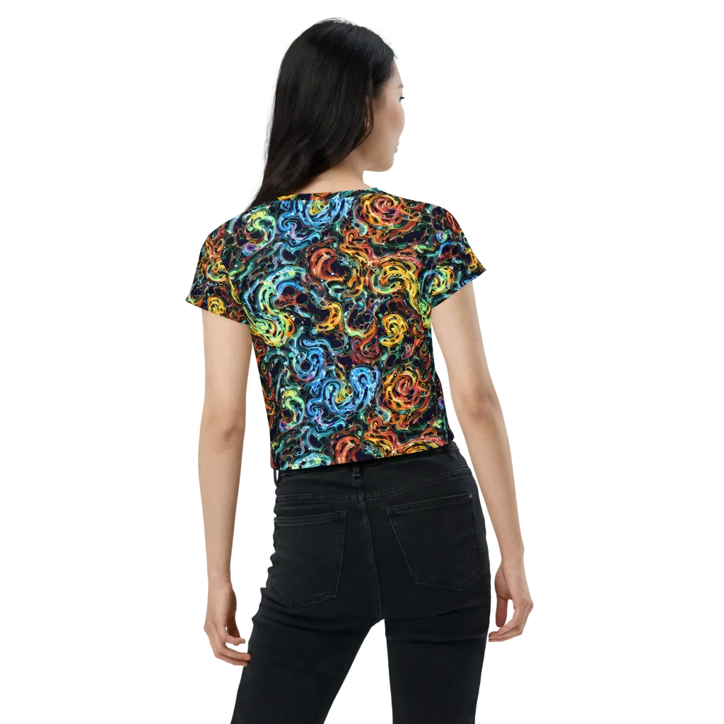 Ember And Ice on Crop Tee — Back