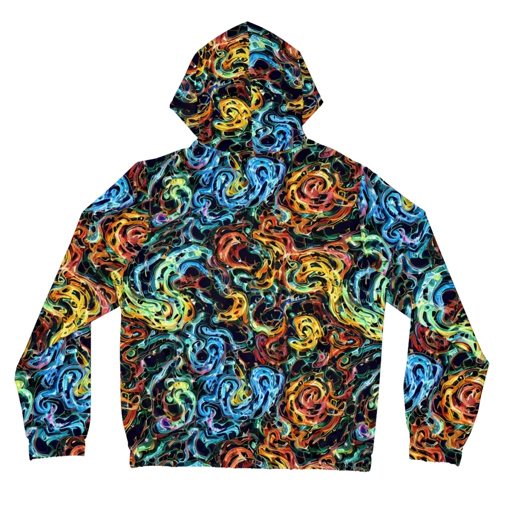 Ember And Ice on Women's Full-Zip Hoodie — Back