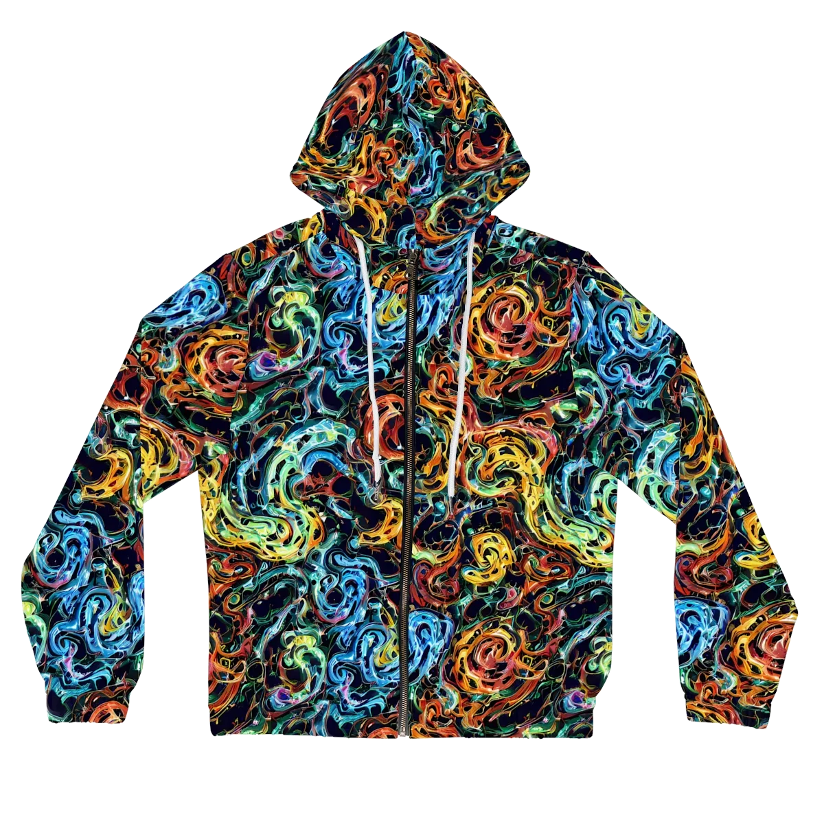 Ember And Ice on Women's Full-Zip Hoodie — Front