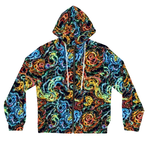 Ember And Ice on a Women's Full-Zip Hoodie