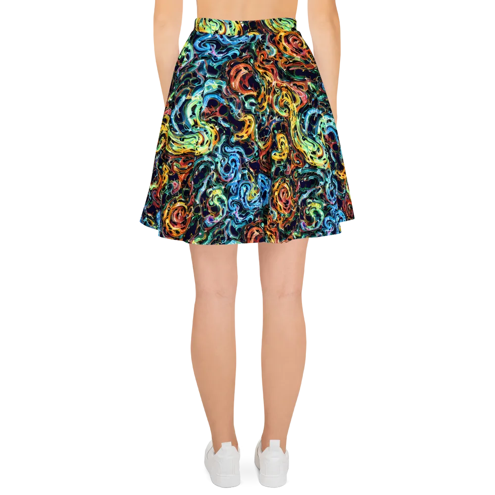 Ember And Ice on Skater Skirt — Back