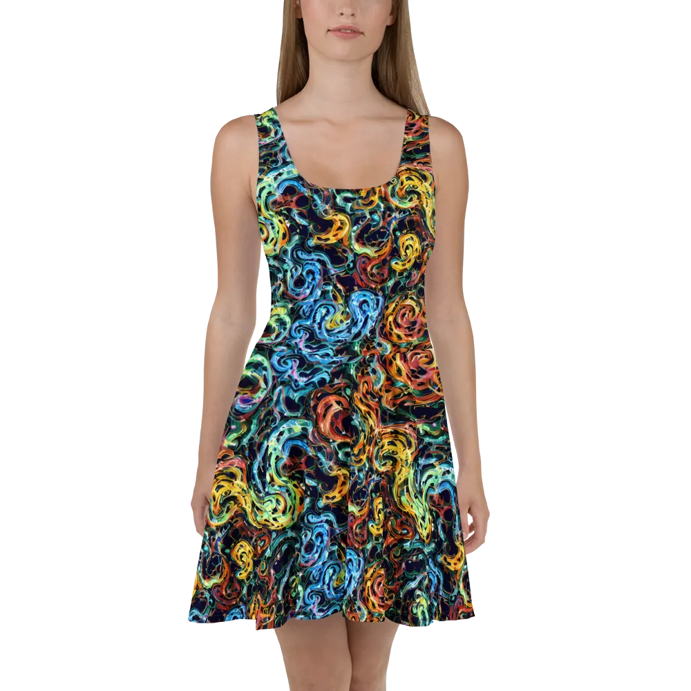 Ember And Ice on Skater Dress — Front