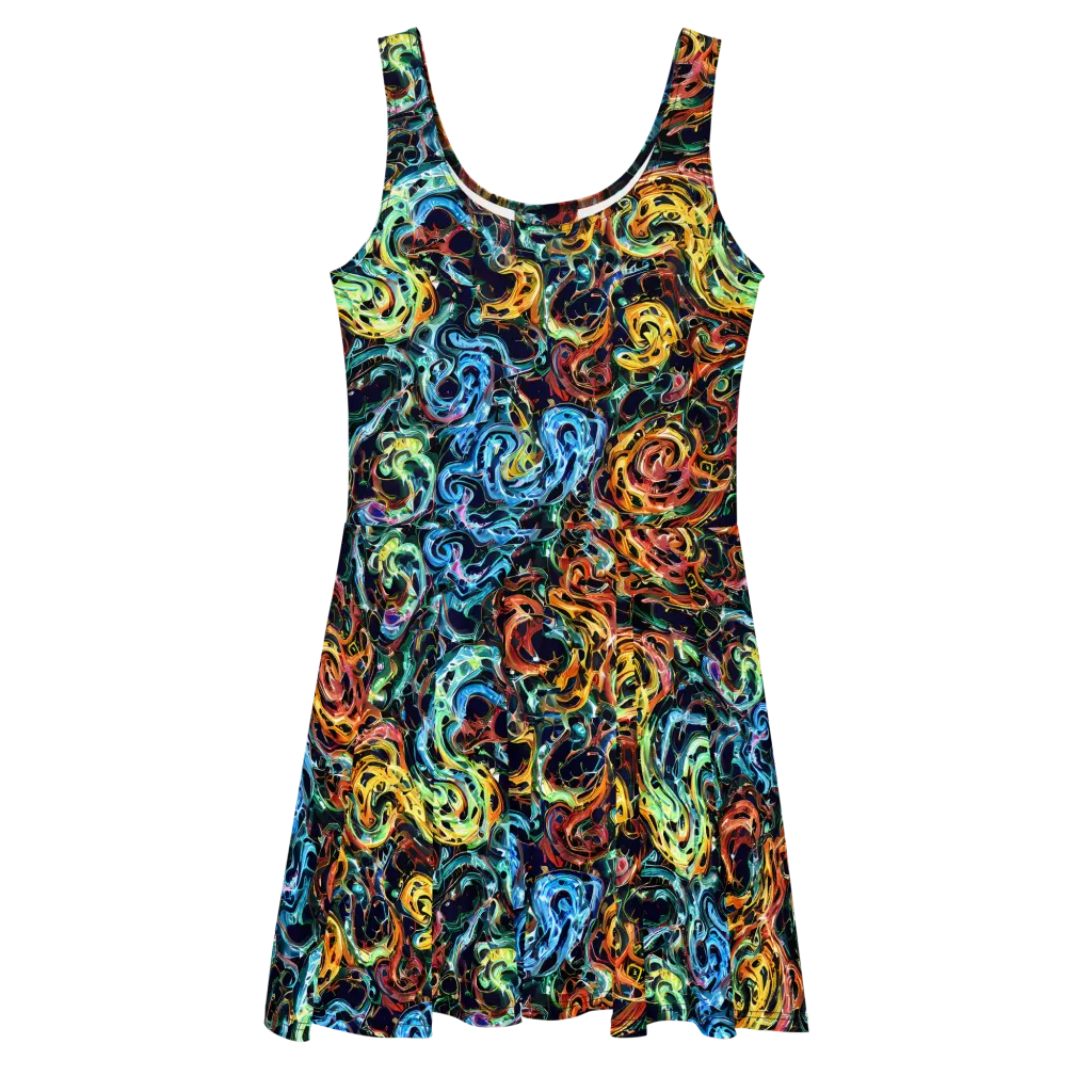 Ember And Ice on Skater Dress — Front