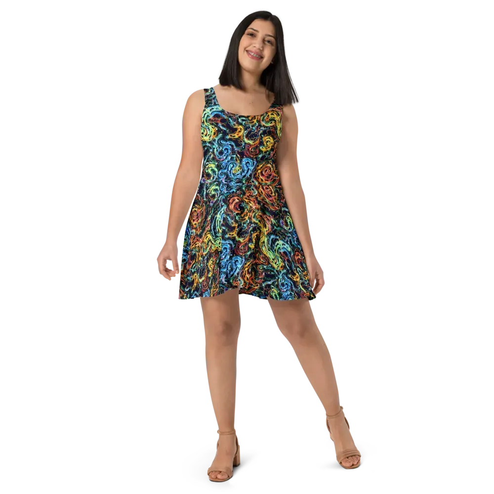 Ember And Ice on Skater Dress — Front