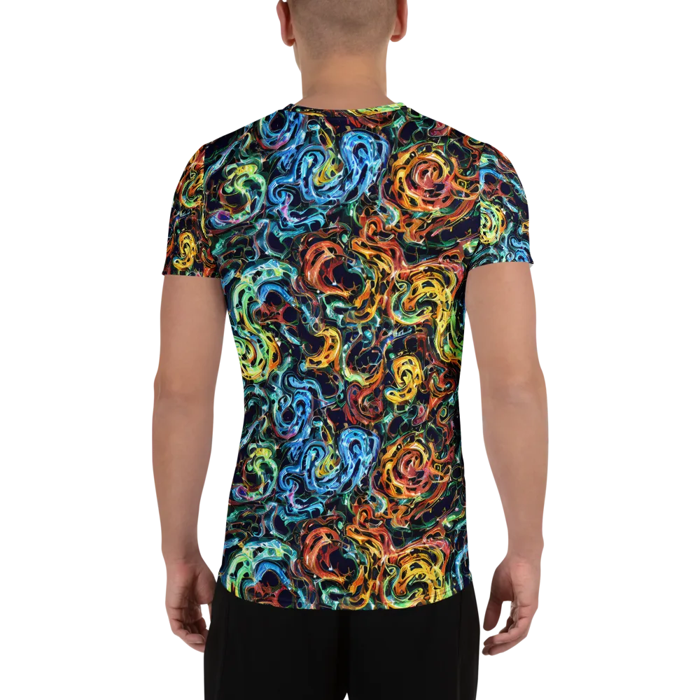 Ember And Ice on Men's Athletic T-Shirt — Back