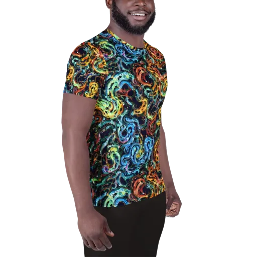 Ember And Ice on a Men's Athletic T-Shirt