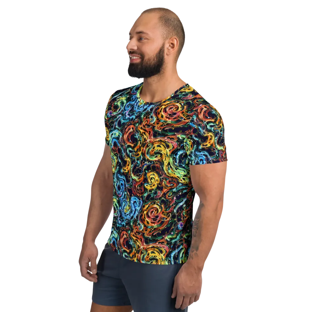 Ember And Ice on Men's Athletic T-Shirt — Left