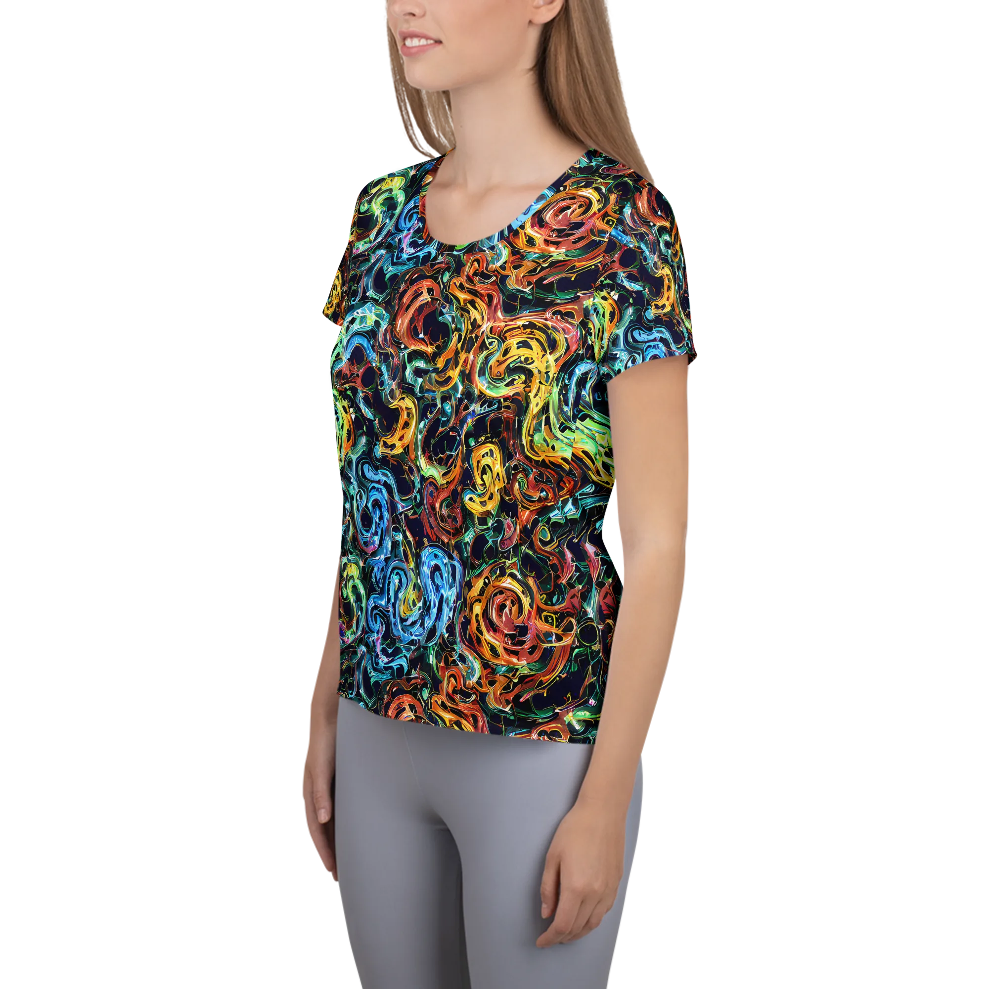 Ember And Ice on Women's Athletic T-Shirt — Left