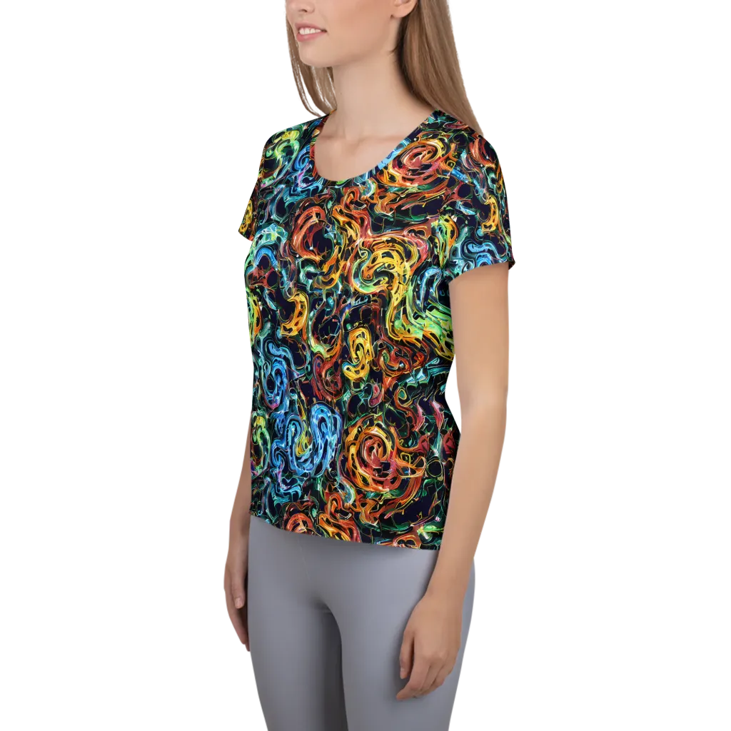 Ember And Ice on Women's Athletic T-Shirt — Left