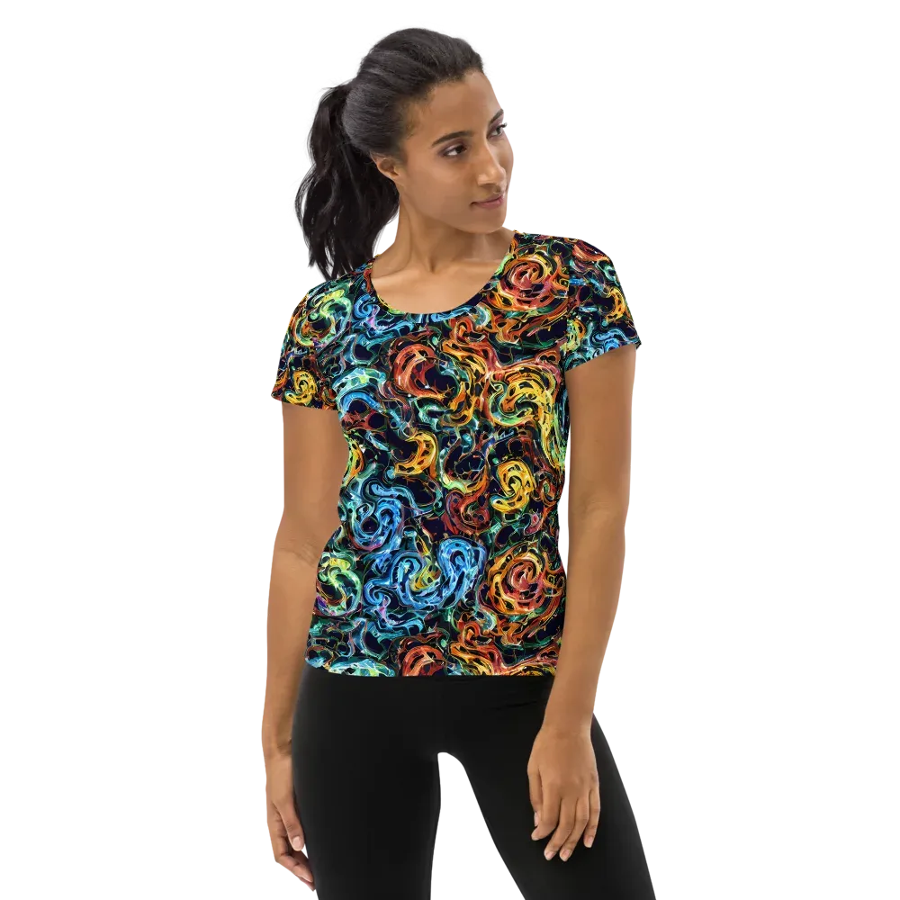 Ember And Ice on Women's Athletic T-Shirt — Front
