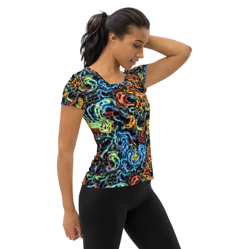 Ember And Ice on Women's Athletic T-Shirt — Right