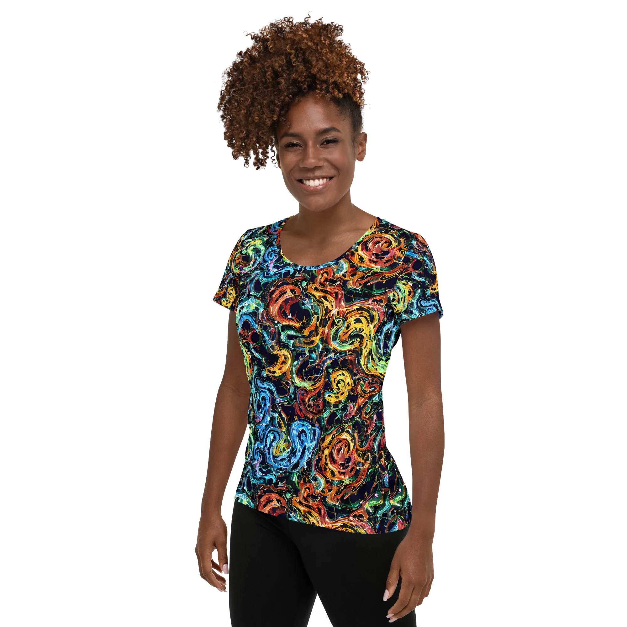 Ember And Ice on Women's Athletic T-Shirt — Left