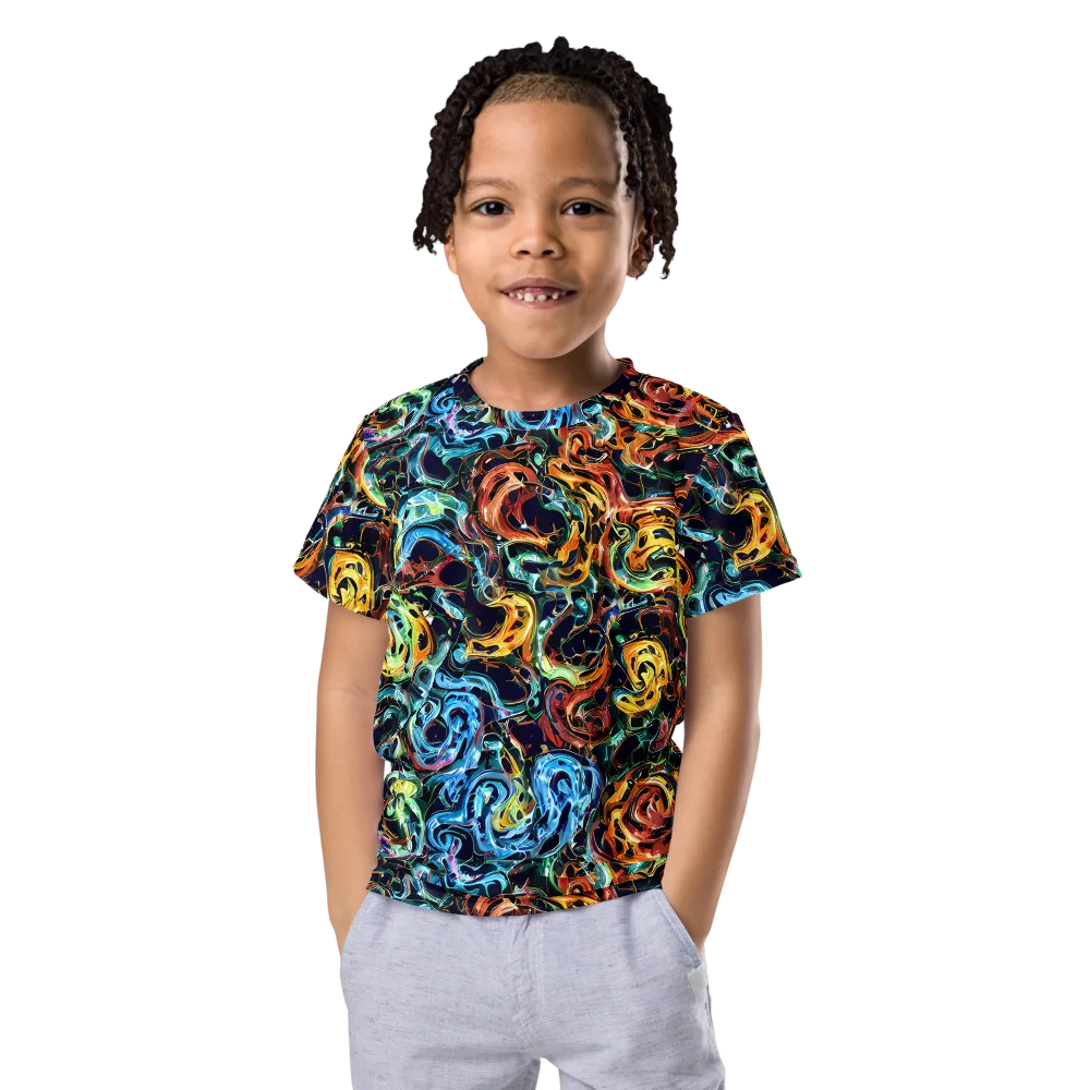 Ember And Ice on Kids Crew Neck T-Shirt — Front