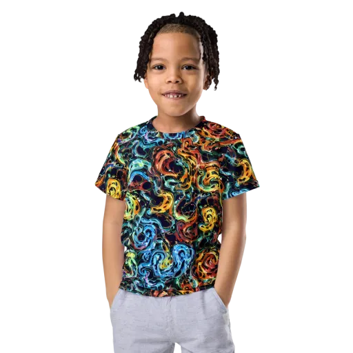 Ember And Ice on a Kids Crew Neck T-Shirt