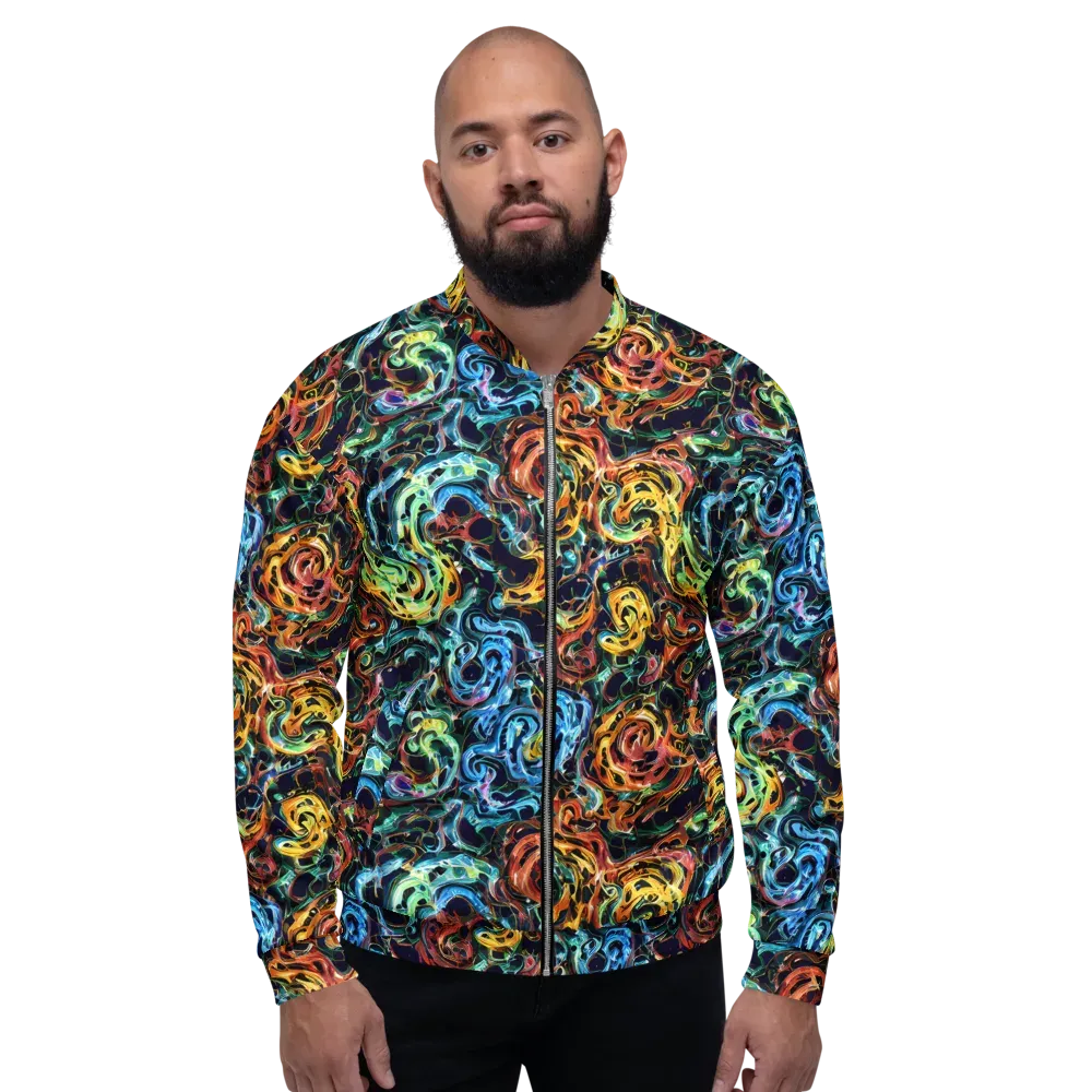 Ember And Ice on Bomber Jacket — Front