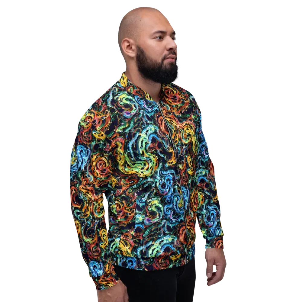 Ember And Ice on Bomber Jacket — Right