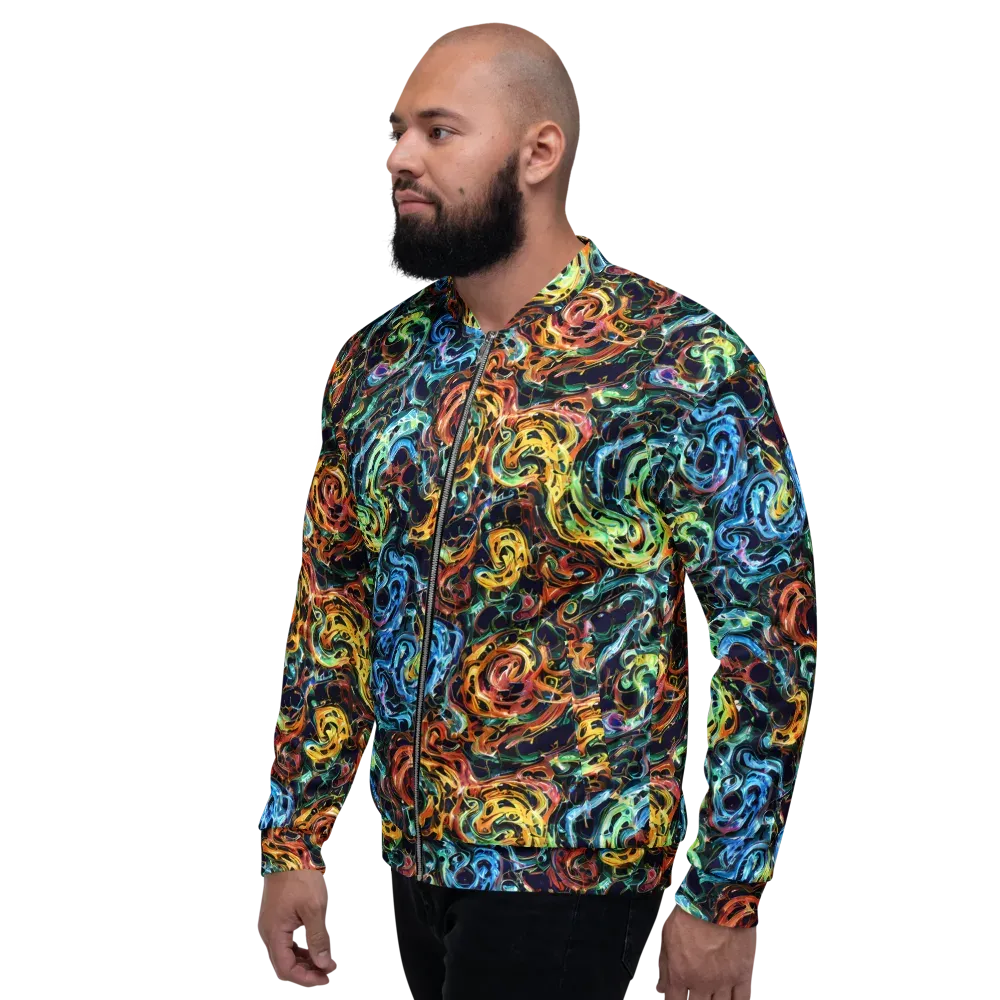 Ember And Ice on Bomber Jacket — Left