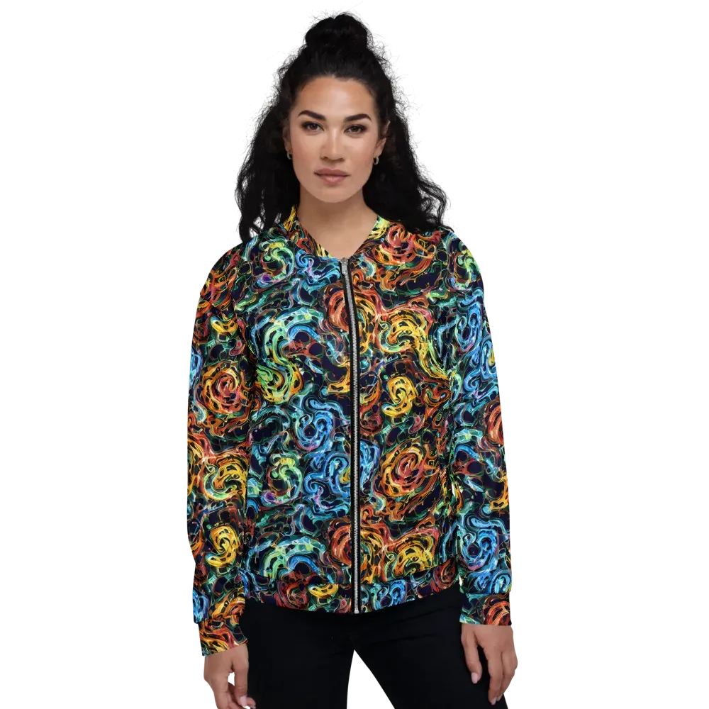 Ember And Ice on Bomber Jacket — Front