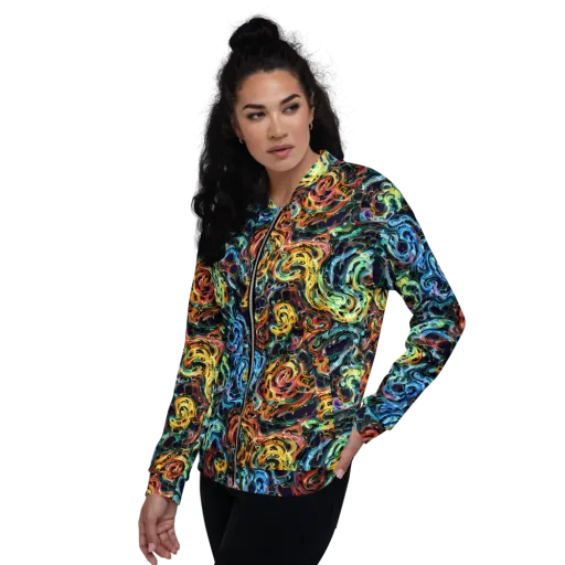 Ember And Ice on a Bomber Jacket