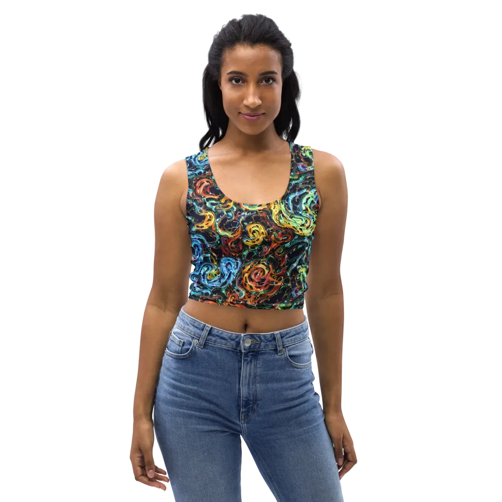 Ember And Ice on Crop Top — Front
