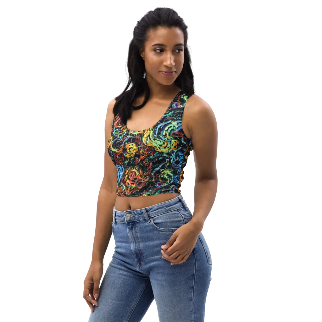 Ember And Ice on Crop Top — Left Front