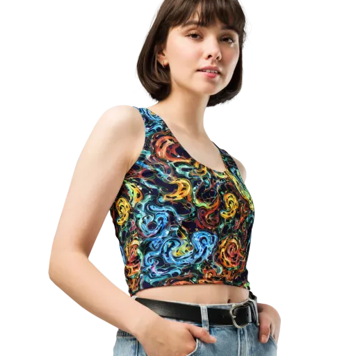 Ember And Ice on a Crop Top