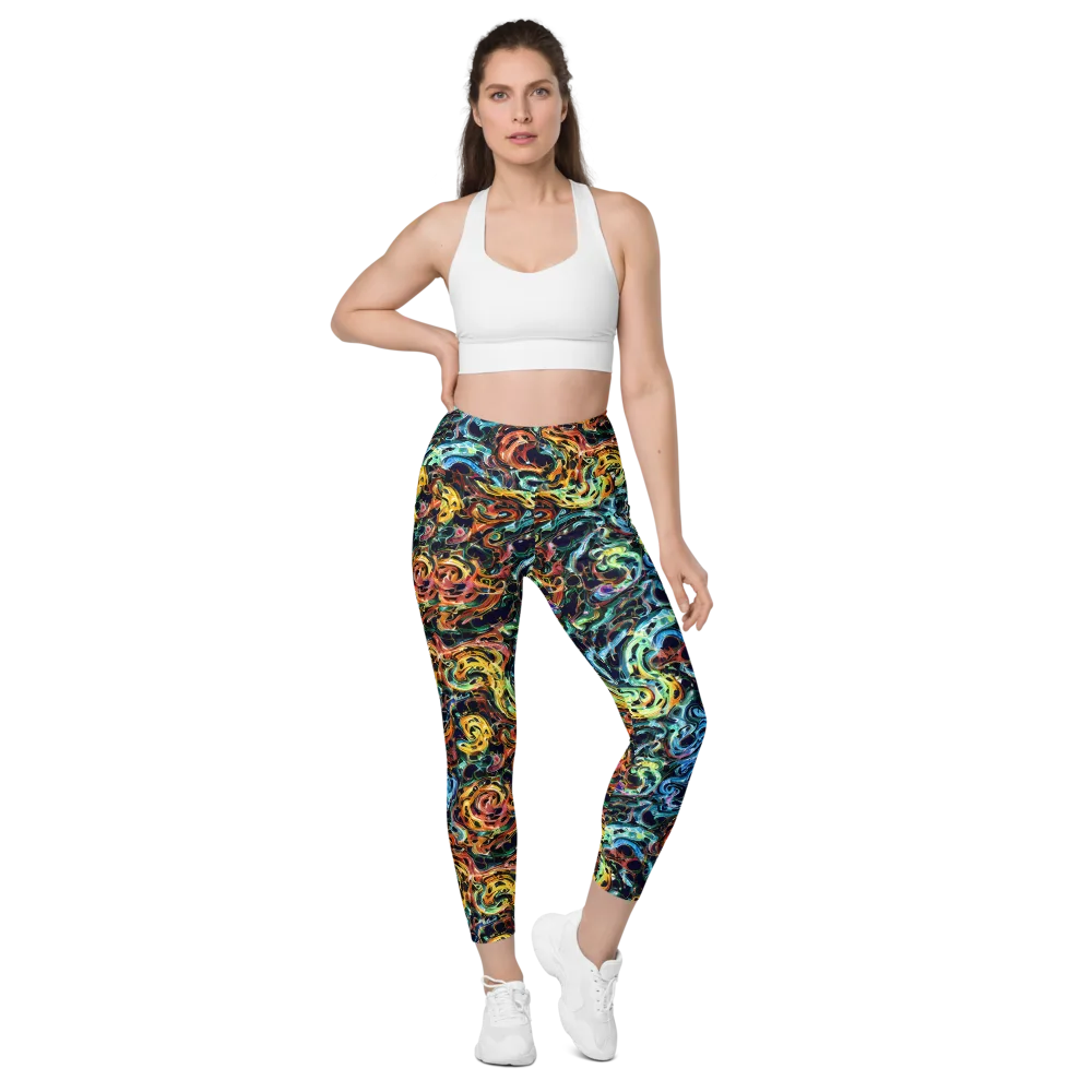 Ember And Ice on Leggings with Pockets — Front