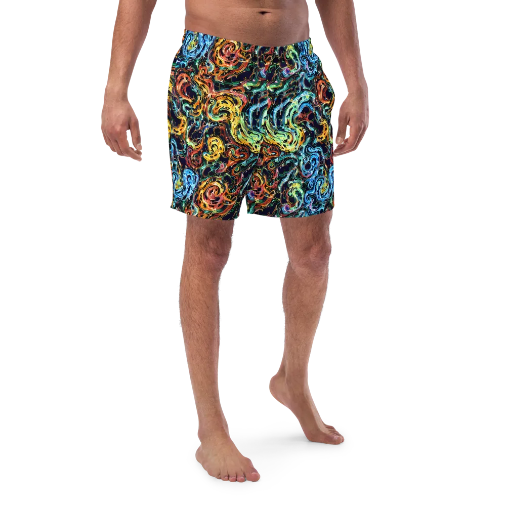 Ember And Ice on Swim Trunks — Front