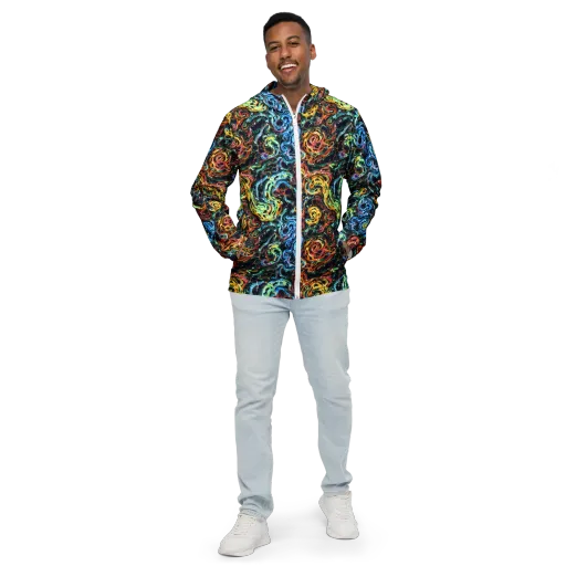 Ember And Ice on a Men's Windbreaker