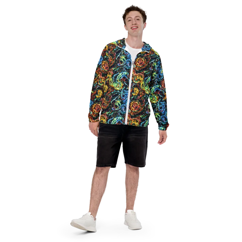 Ember And Ice on Men's Windbreaker — Front