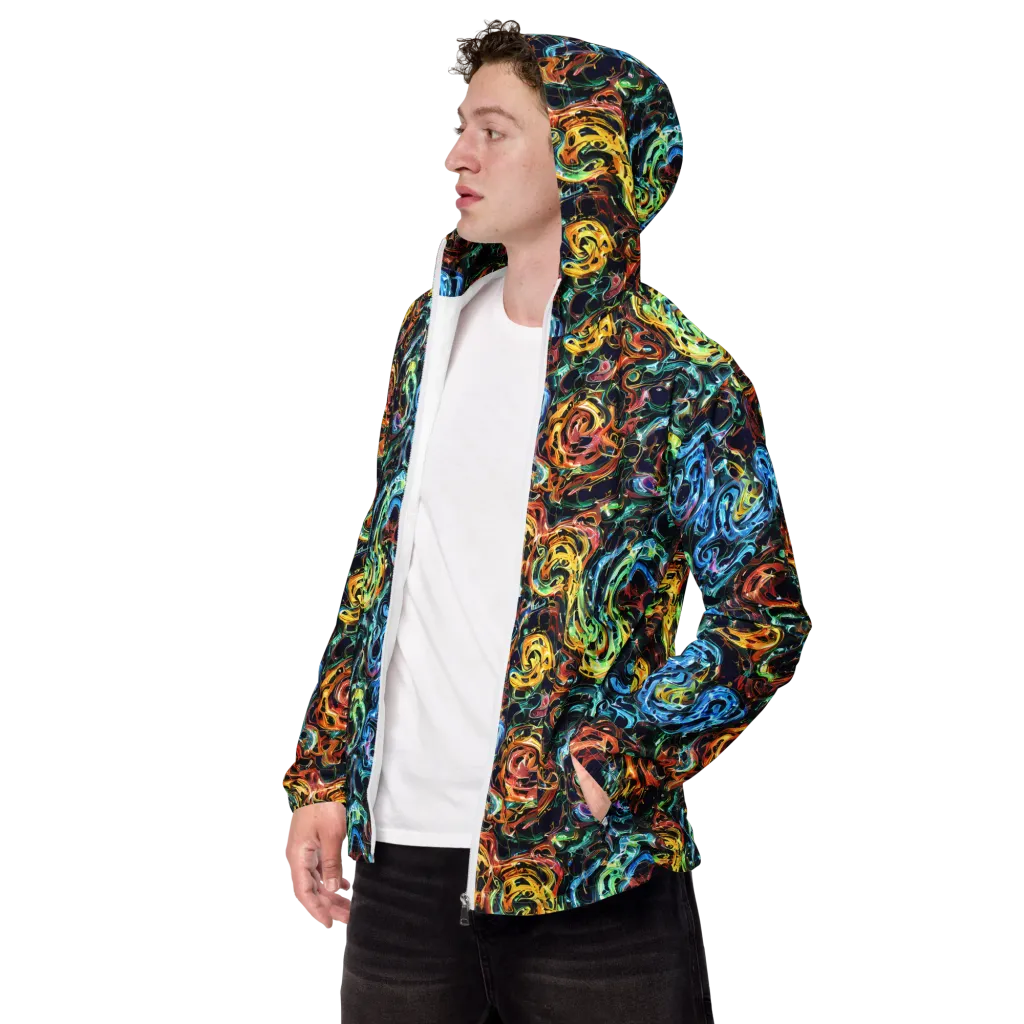 Ember And Ice on Men's Windbreaker — Left Front