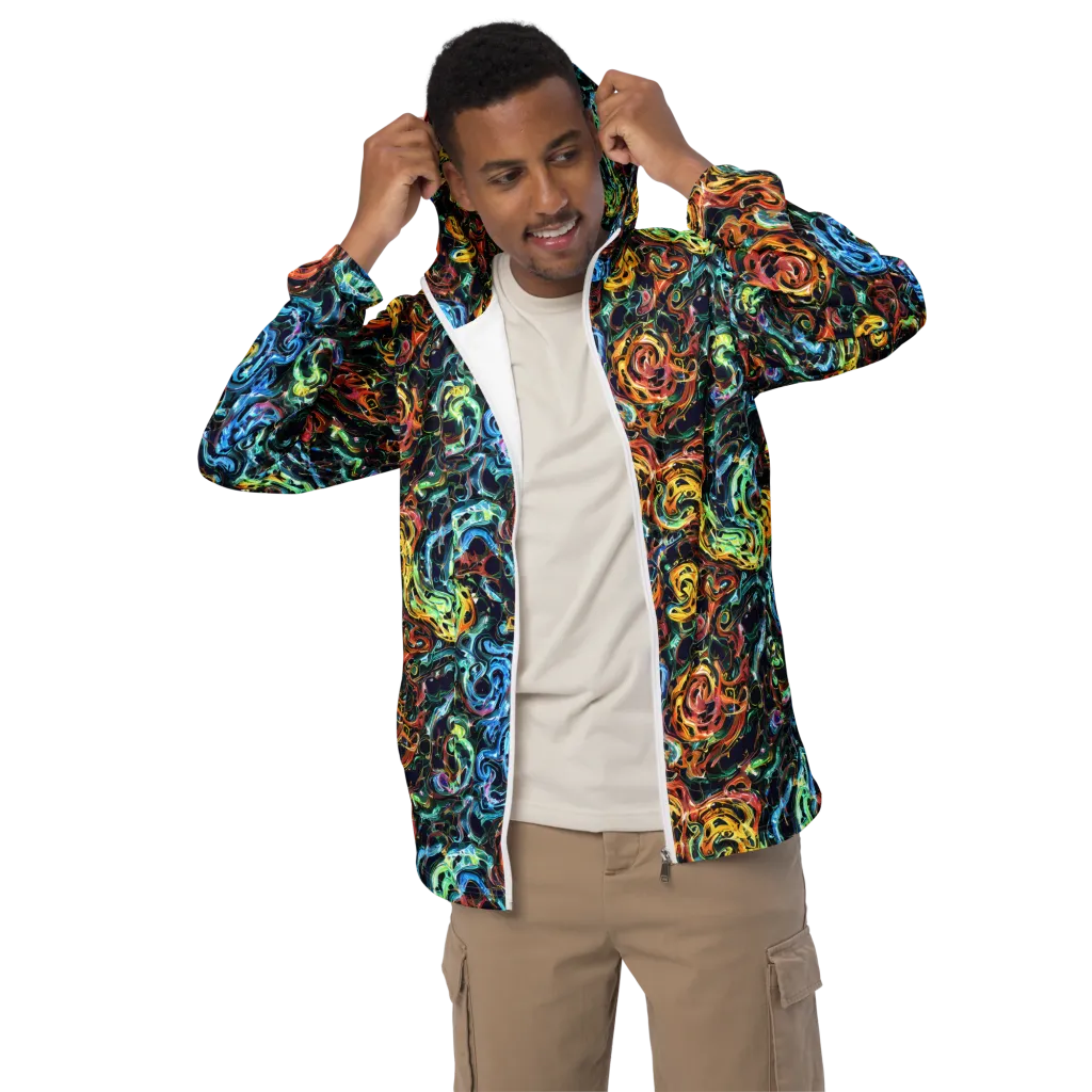 Ember And Ice on Men's Windbreaker — Front
