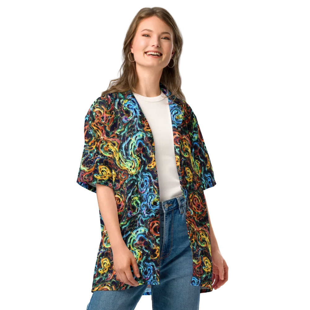 Ember And Ice on Button Shirt — Front