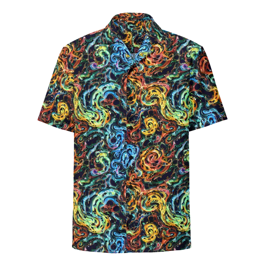 Ember And Ice on Button Shirt — Front