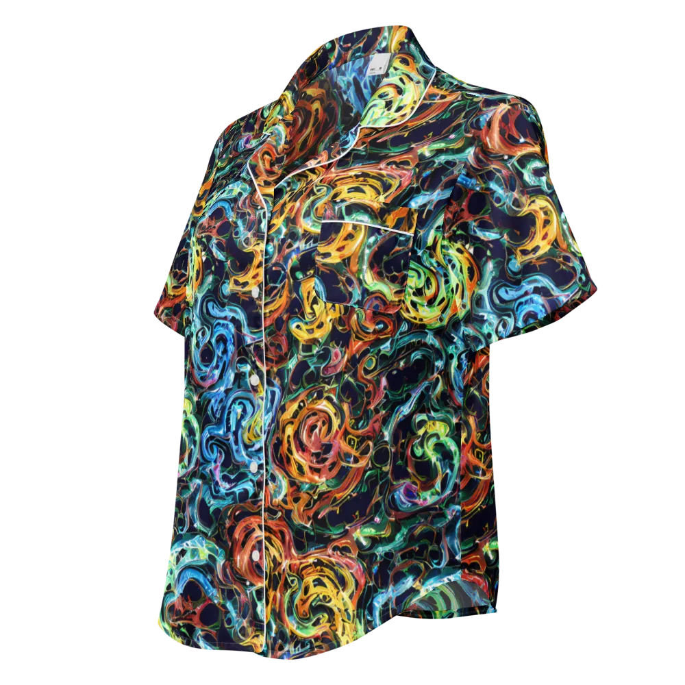 Ember And Ice on Women's Short Sleeve Pajama Top — Left Front